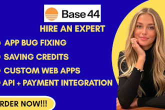 build base44 web app base44 mobile app, base44 bug fix, debugging, base44 expert