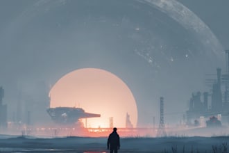 create high quality space art and futuristic space scenes