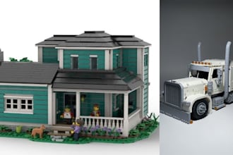 do 3d lego design, moc car, house, model, bricklink studio with xml part list