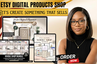 design etsy digital product, etsy shop setup, etsy seo, etsy digital products