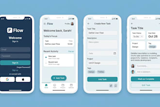 design UI UX with proper user flow