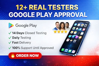 provide closed testing 12 testers 20 testers mobile app testing 12 testers