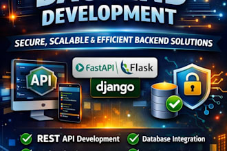 develop a professional backend using python for  application