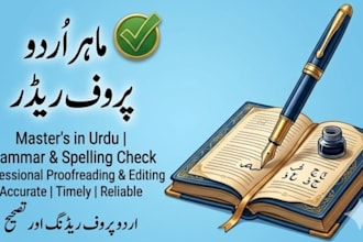do professional urdu proofreading and editing