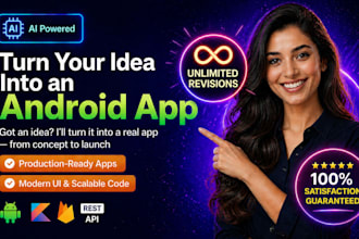 develop android app for you using java or kotlin