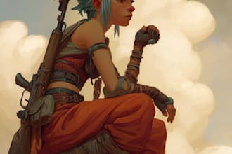 draw fantasy characters of ych or scratch
