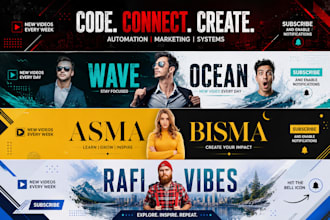 design professional linkedin, banner for personal branding