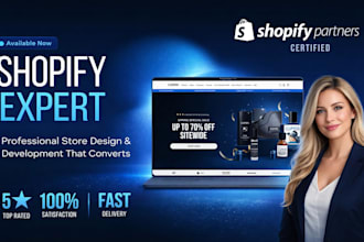 develop shopify store design or redisign shopify dropshipping