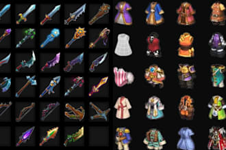 make pixel art icons, items, game art and assets for your game