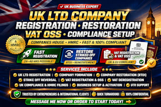 uk company restoration registration activation formation reinstatement vat eori