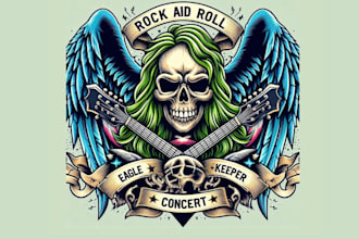 design high quality skull gunner logo with unlimited revision