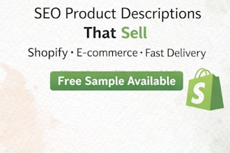 write SEO product descriptions for shopify