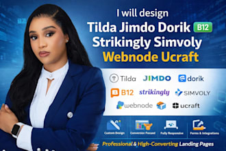 design tilda jimbo doric b12 strikingly simvoly webnobe ucraft landing page