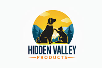 design unique pet beds logo for hidden valley products