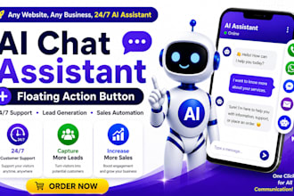 build professional ai sales chatbot and floating action button for any websites