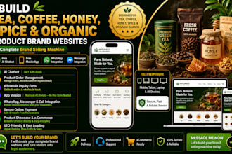 build organic brand website with free ai chatbot and app for all devices