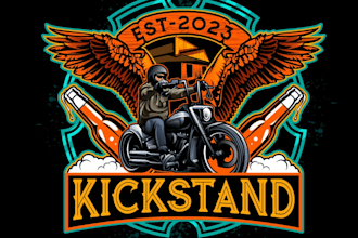 design luxury motorcycle logo with free vector file