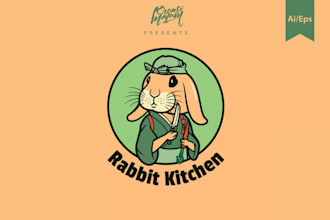 create wonderful eye catching rabbit logo for you in one day