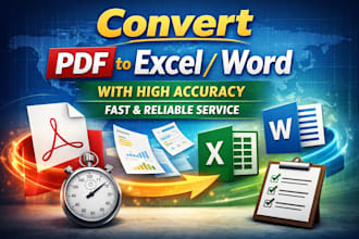 convert PDF to excel or word with high accuracy
