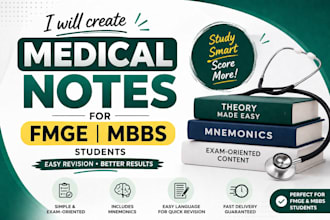 create easy medical notes for mbbs and fmge students