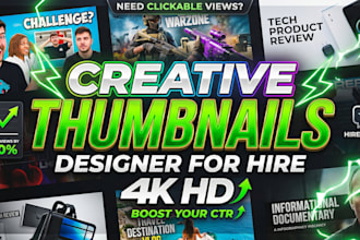 design high CTR thumbnails for youtube