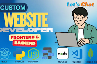 custom frontend backend website developer
