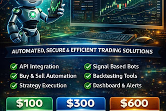 develop a custom trading bot with API integration and automation