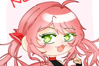 draw a cute chibi anime avatar for your profile picture