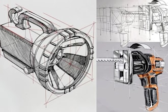 provide manufacturing ready 2d cad drawings and industrial product design