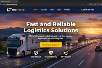 design a professional logistics and transport company website