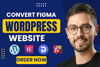convert figma to wordpress, PSD to wordpress, figma to elementor or divi