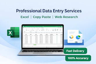 do data entry, typing, excel work and digital marketing