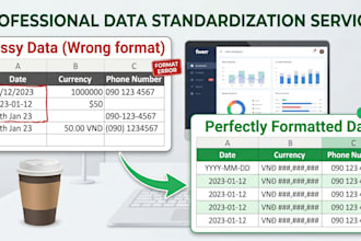 do professional data cleaning and deduplication in 24h