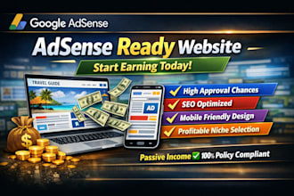 provide adsense ready website and provide aproval
