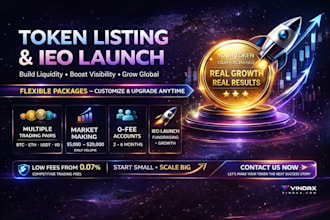 fast vindax listing support for your crypto token, cex onboarding