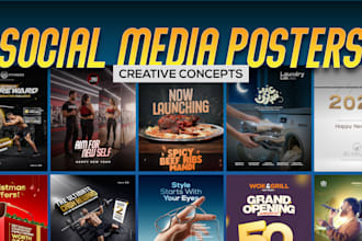 design modern social media posters for business