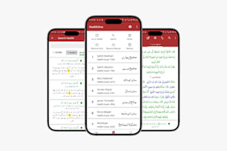 create islamic app and website like quran hadith or custom apps