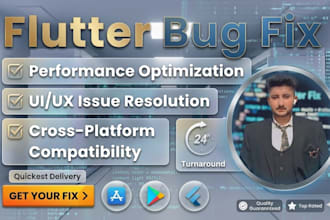 fix flutter app bugs, UI bugs and responsive issues