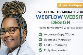 clone or migrate your webflow website design, figma to webflow, webflow expert