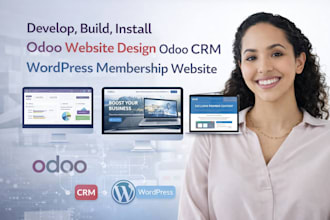 develop build install odoo website design odoo crm wordpress membership website