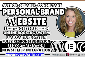 personal brand website, speaker website, author website, consultant website