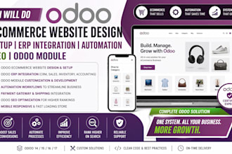 do odoo ecommerce website design setup erp integration automation seo odoo modul