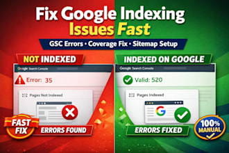 fix google search console errors, shopify indexing issue