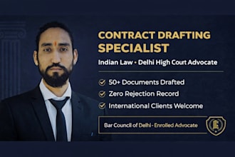 draft an indian business contract, lease agreement or legal notice