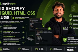 fix shopify bugs, customize themes, and do shopify liquid coding