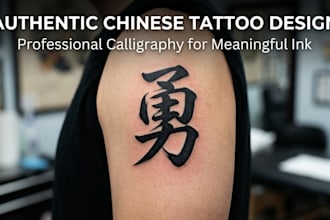 design professional chinese calligraphy and meaningful tattoo artwork