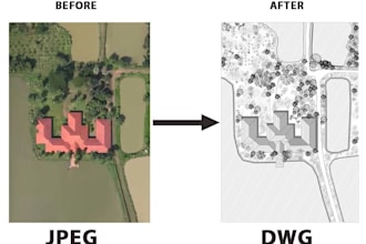 do cad tracing, convert PDF , image to dwg, and redraw plans