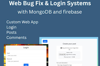 create login system or fix web app bugs