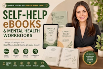 create self help ebooks, mental health workbooks, etsy digital products design