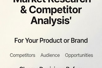 research your market and competitors for your product